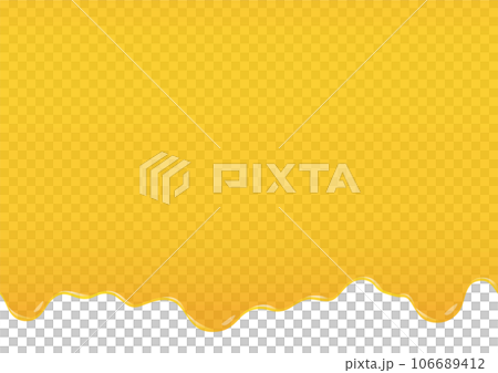 垂れる蜂蜜・バター・チーズ・オイル・マーマレード・インクのイラスト 白地 B-03 垂れる蜂蜜・バター・チーズ・オイル・マーマレード・インクのイラスト 白地 B-03 106689412