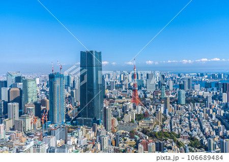日本の東京都市景観 大都会・東京や東京タワー、タワーマンションなどを望む 日本の東京都市景観 大都会・東京や東京タワー、タワーマンションなどを望む 106689484