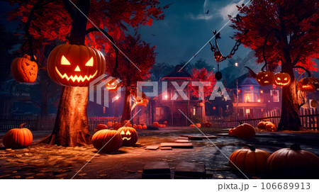 Creepy night in dark medieval castle, scary atmosphere for Halloween  holiday background concept - AI generated image 27685362 Stock Photo at  Vecteezy