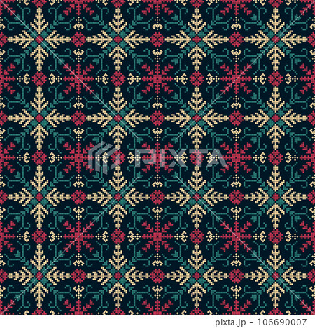 Latvian embroidery vector seamless pattern 75 106690007