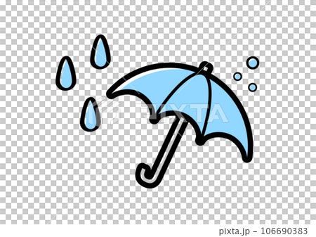 簡單的手寫天氣標記-大雨- 106690383