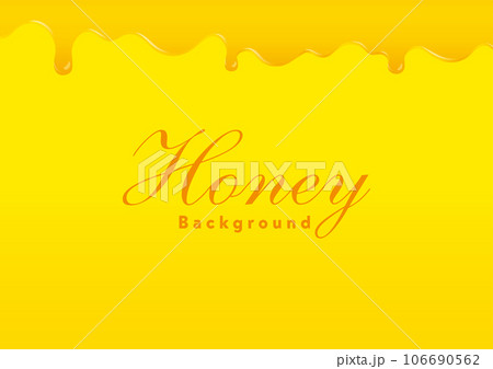 垂れる蜂蜜・バター・チーズ・オイル・マーマレード・インクのイラスト 黄色地 A-02 垂れる蜂蜜・バター・チーズ・オイル・マーマレード・インクのイラスト 黄色地 A-02 106690562
