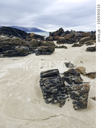 Beautiful Tramore beach in Rosbeg, County DOnegal, Ireland 106690816