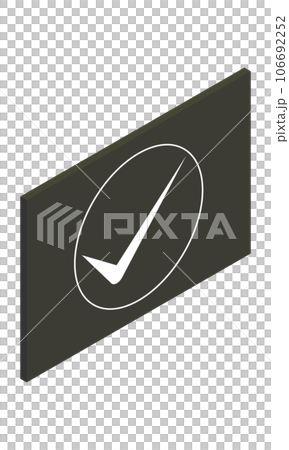Checklist 6_Checked icons (horizontal, isometric, right facing, document, no text, monochrome, 1 sheet) Checklist 6_Checked icons (horizontal, isometric, right facing, document, no text, monochrome, 1 sheet) 106692252