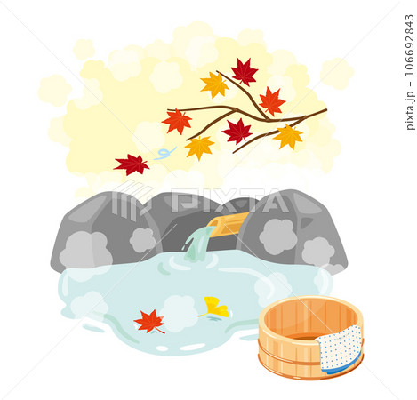 温泉と桶 秋 温泉と桶 秋 106692843