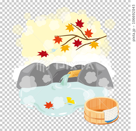 温泉と桶 秋 温泉と桶 秋 106692843