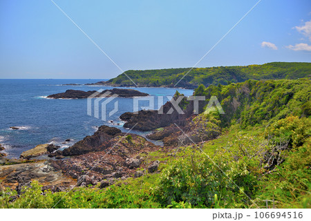 伊豆半島・南伊豆・爪木崎・俵磯と須崎の眺め・静岡県下田市(3) 106694516