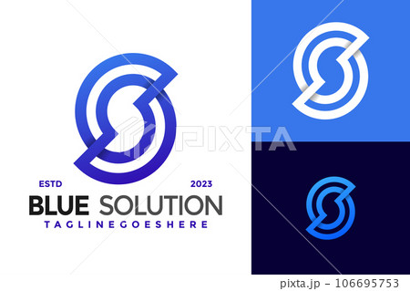 Blue Solution Letter S logo design vector symbol icon illustration Blue Solution Letter S logo design vector symbol icon illustration 106695753