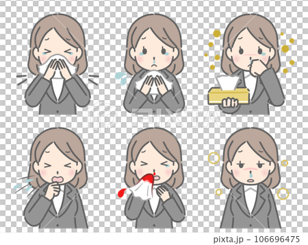 鼻に異常がある若い女性(スーツ) 鼻に異常がある若い女性(スーツ) 106696475
