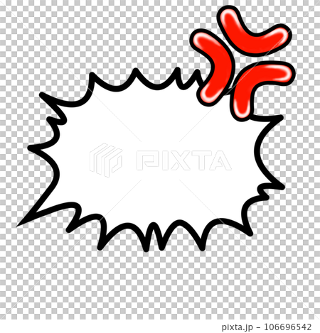 Explosion bursting speech bubble with angry emotion symbol Explosion bursting speech bubble with angry emotion symbol 106696542