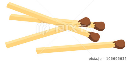 Laying matches. Wooden matchsticks. Phosphorus stick icon Laying matches. Wooden matchsticks. Phosphorus stick icon 106696635