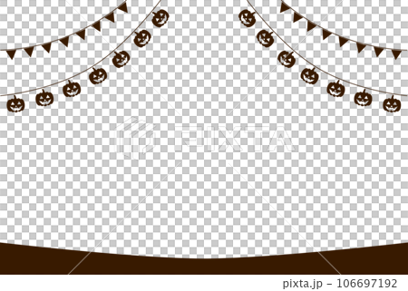 萬聖節花環和南瓜框架 萬聖節花環和南瓜框架 106697192