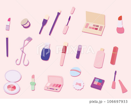 かわいいコスメのアイコンセットの壁紙 かわいいコスメのアイコンセットの壁紙 106697933