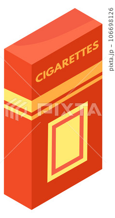 Cigarettes paper pack cartoon icon. Smoking product Cigarettes paper pack cartoon icon. Smoking product 106698126