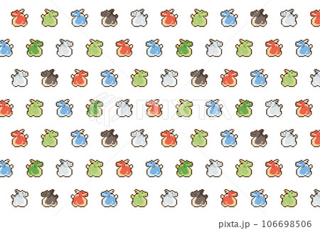 ドット絵のドラゴン柄 106698506