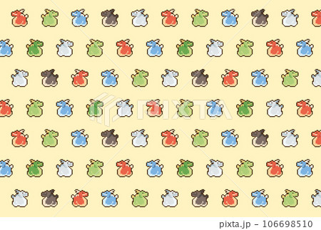 ドット絵のドラゴン柄 106698510