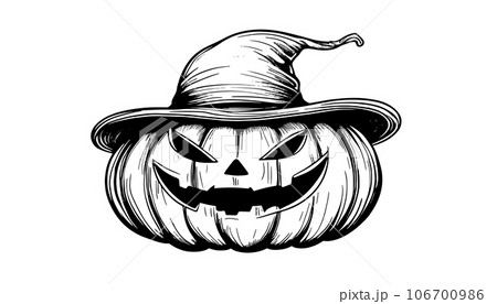 Sketch of a pumpkin face. Halloween pumpkin drawing, scary faces, jack o lantern engraving for autumn holiday, spooky ghost, pumpkin doodle, halloween pumpkin sketch vector illustration Sketch of a pumpkin face. Halloween pumpkin drawing, scary faces, jack o lantern engraving for autumn holiday, spooky ghost, pumpkin doodle, halloween pumpkin sketch vector illustration 106700986