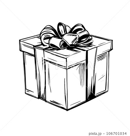 Hand Drawing Vector Set With Gifts. Vector Sketch Gift Boxes