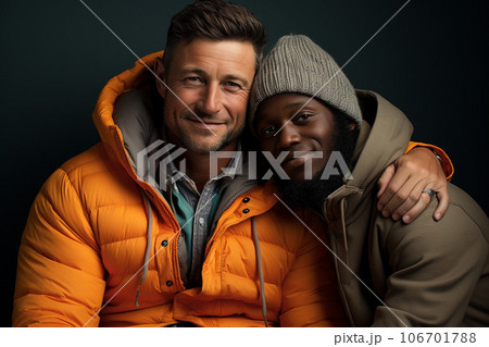 多様性やジェンダーレスや性的少数者やマイノリティなどLGBTQカップルのイメージ「AI生成画像」 106701788