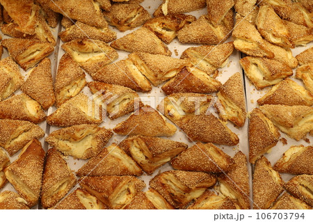 bread and bakery products are sold in a store in Israel. bread and bakery products are sold in a store in Israel. 106703794
