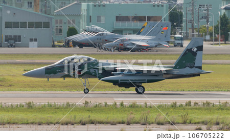 航空自衛隊飛行教導群F-15DJイーグルのタキシング 106705222
