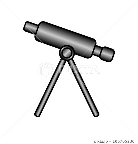 Telescope icon on white. 106705230