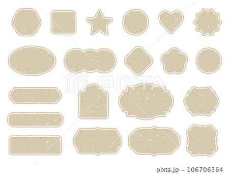 レトロな質感ののフレームセット、ベクター 106706364