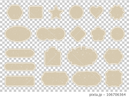 復古紋理框架集、 矢量 106706364