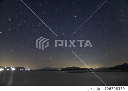 瀬戸内の冬の星景　夜明け前に昇るさそり座 106706379