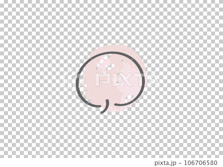シンプルでおしゃれな手描き水彩風手描き吹き出しのイラスト 106706580