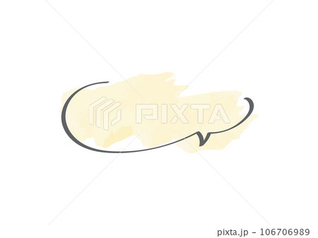 シンプルでおしゃれな手描き水彩風手描き吹き出しのイラスト 106706989