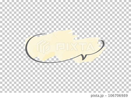 シンプルでおしゃれな手描き水彩風手描き吹き出しのイラスト 106706989