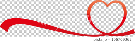 由絲帶製成的紅色心形框架 106709365