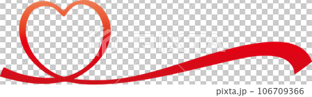 由絲帶製成的紅色心形框架 106709366