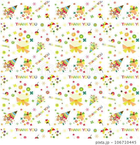 パターン柄 花柄 花束セット THANK YOU 106710445