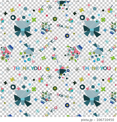 Pattern pattern floral bouquet set THANK YOU 106710450