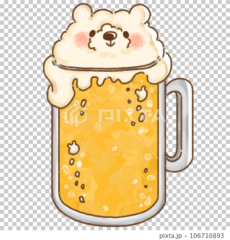 絵画。原画【ビールと熊】 絵画。原画【ビールと熊】 絵画。原画