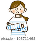腕組みをする女性 106711468