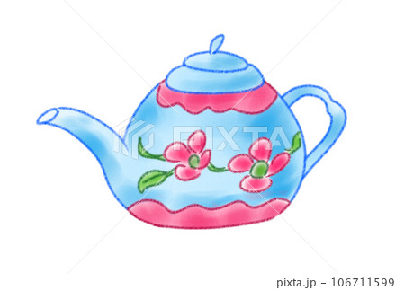 水彩画風のレトロなポット 水彩画風のレトロなポット 106711599