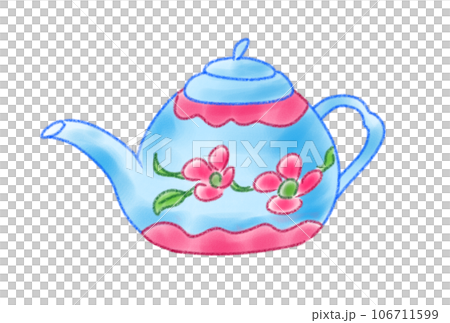 水彩画風のレトロなポット 水彩画風のレトロなポット 106711599