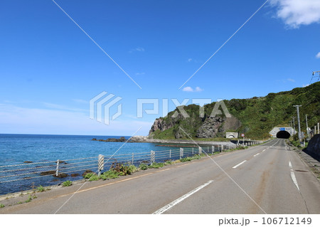 北海道、積丹半島ドライブ、八月の爽やかな風と共に、積丹ブルーの海をシーニックウェイでトレッキング 北海道、積丹半島ドライブ、八月の爽やかな風と共に、積丹ブルーの海をシーニックウェイでトレッキング 106712149