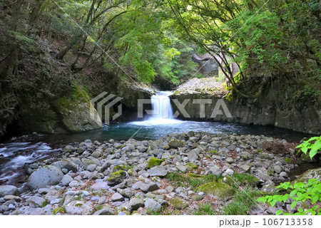 伊豆半島・中伊豆・河津七滝・新緑の中、涼し気な音を立てて流れ落ちる蛇滝・静岡県河津町(1) 伊豆半島・中伊豆・河津七滝・新緑の中、涼し気な音を立てて流れ落ちる蛇滝・静岡県河津町(1) 106713358