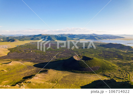 The Horgo volcano and the lake Terkhiin Tsagaan Nuur in Mongolia The Horgo volcano and the lake Terkhiin Tsagaan Nuur in Mongolia 106714022