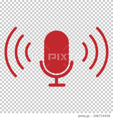 Microphone icon red 106714430