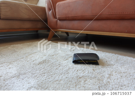 left wallet on floor at home left wallet on floor at home 106715037
