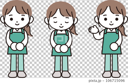 穿著圍裙的職業婦女的插圖 106715096