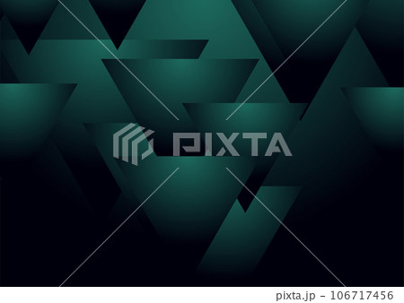 Dark turquoise triangles geometric tech abstract background 106717456