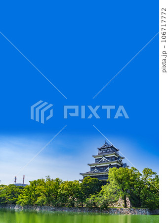 広島城 は 毛利輝元 が 太田川 河口 の デルタ地帯 に築いた 平城 【 広島市 の 風景 】 106717772