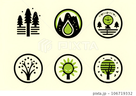 家・木・花の手書きピクト 106719332