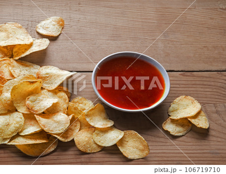 Corn sticks on wooden background 106719710
